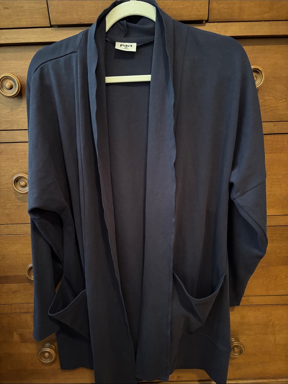 Pact Open-Front Cardigan in Deep Navy NWOT xs-small